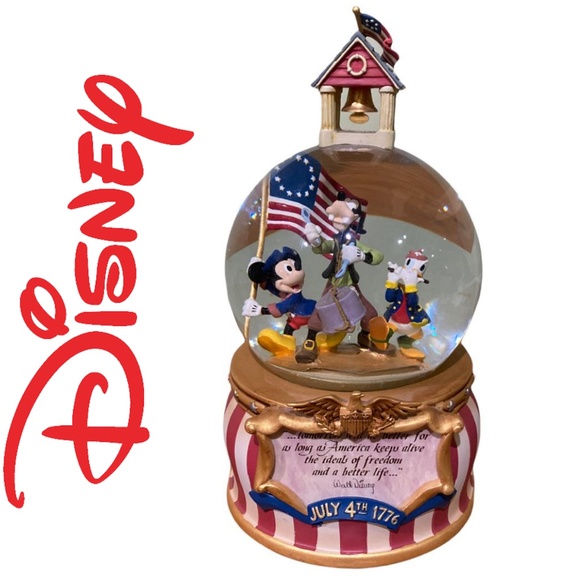 Vintage Disney Snow Globe July 4th 1776 Yankee Doodle Dandy (Video Included) - Picture 1 of 14